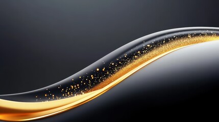 Poster - a sleek black background with shimmering gold accents, perfect for luxury and high-end designs.