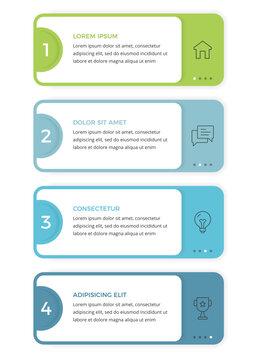 Four frames with numbers and place for your icons and text, business infographics template, workflow chart, vector eps10 illustration