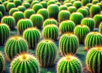 Tranquil Cactus Garden - Minimalist Abstract Nature Pattern for Wellness