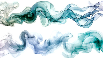 Wall Mural - ethereal waves of colorful smoke swirling gracefully in a tranquil space