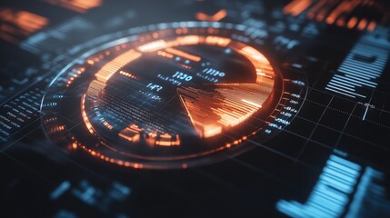 Poster - Futuristic Data Visualization with Neon Elements
