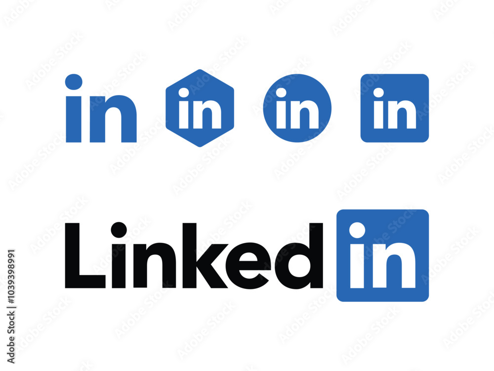 new style popular social media icons logo linkedin transparent ...