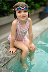 Girl in swimming pool