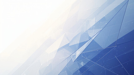 Poster - An abstract design featuring sharp blue geometric shapes blended with soft gradients, creating a modern artistic expression for graphic resources.