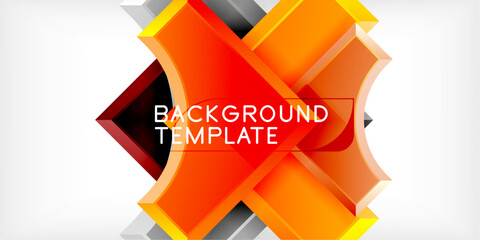 Poster - Geometric design abstract background - circles and triangles