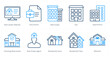 © popcornarts - A set of 10 Real Estate icons as real estate website, documents, real estate