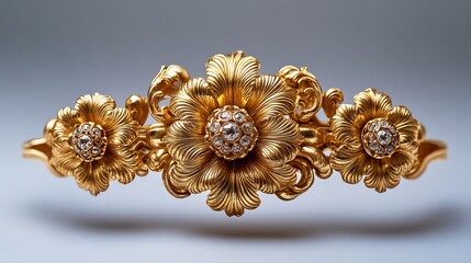 Poster - rare gold brooch with antique ornamentation featuring oldworld charm and intricate craftsmanship sho