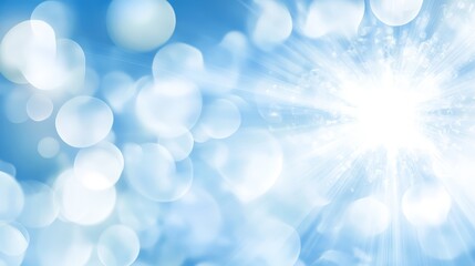   a blue sky featuring a distinct starburst at its center