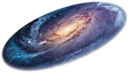 Wall Mural - a galaxy isolated on transparent white background, clipping path