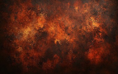 Poster - Abstract background featuring a rich blend of warm tones, including deep oranges and browns, creating an artistic and textured look.