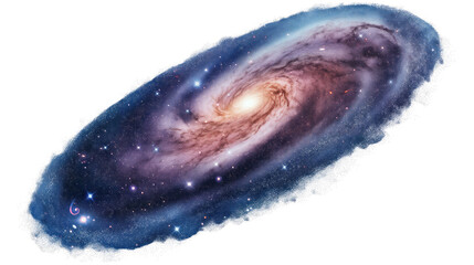 Wall Mural - a galaxy isolated on transparent white background, clipping path