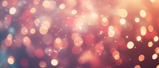 Poster - A colorful abstract background filled with sparkling bokeh lights, creating a dreamy and festive atmosphere. Perfect for various design projects.