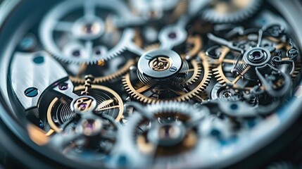 A close-up of a dismantled mechanical watch, with intricate gears and springs spread out on a dark background, symbolizing the process of teardown and analysis.