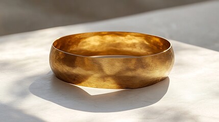 Poster - Wide cuff bangle with bold minimalist design resting on a soft minimalistic backdrop showcasing modern jewelry trends with a strong visual impact