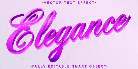 Poster - Luxury White Elegance Vector Fully Editable Smart Object Text Effect