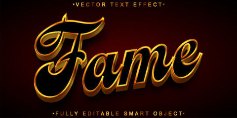 Poster - Fame Vector Fully Editable Smart Object Text Effect