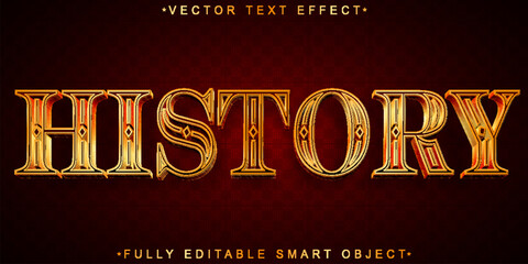 Poster - Shiny Historic Vector Fully Editable Smart Object Text Effect