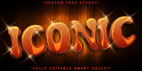 Poster - Iconic Vector Fully Editable Smart Object Text Effect