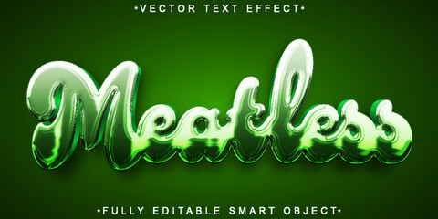 Poster - Meatless Vector Fully Editable Smart Object Text Effect