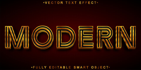 Poster - Modern Luxury Elegant Vector Fully Editable Smart Object Text Effect