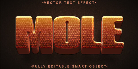 Poster - Mole Vector Fully Editable Smart Object Text Effect