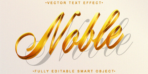 Poster - Golden Royal Noble Vector Fully Editable Smart Object Text Effect