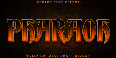 Poster - Dark Brown Pharaoh Vector Fully Editable Smart Object Text Effect