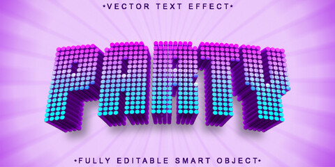 Poster - Party Vector Fully Editable Smart Object Text Effect