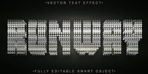 Poster - Gray Runway Vector Fully Editable Smart Object Text Effect