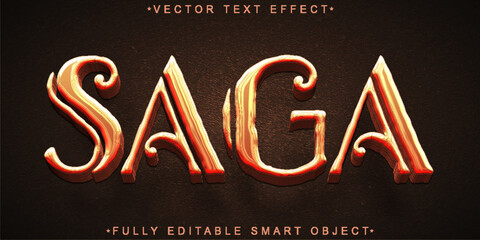 Poster - Historic Saga Heroes Vector Fully Editable Smart Object Text Effect