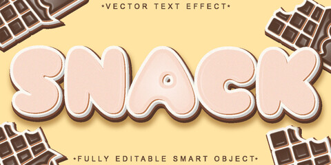 Poster - Snack Vector Fully Editable Smart Object Text Effect