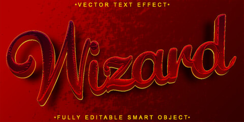 Poster - Magical Wizard Vector Fully Editable Smart Object Text Effect