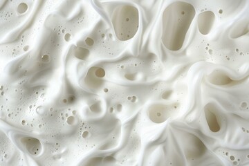 Poster - White foam texture background is forming bubbles with an abstract pattern