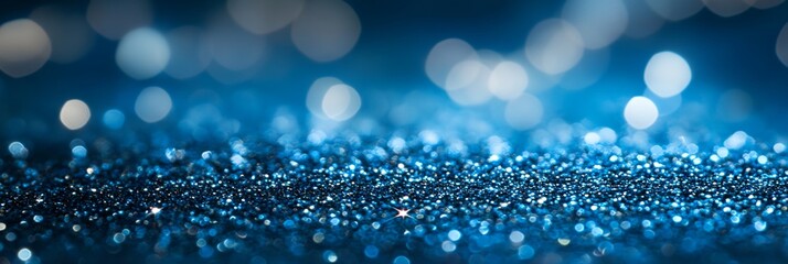 Poster - A blue background with a lot of small blue dots. The dots are scattered all over the background, creating a sense of movement and energy. The image has a dreamy, ethereal quality to it