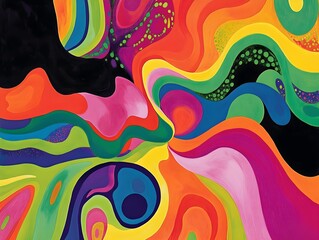 Poster - Abstract Swirling Colorful Background   Vibrant Pattern Design