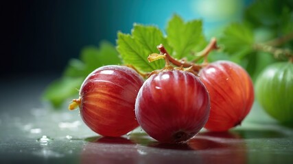 Gooseberry Macro Photography: Nighttime Closeup with Isolated Background