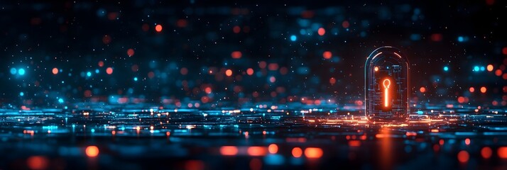 Leinwandbilder - Optimized Communication Industry Thrives with Advanced Cybersecurity Measures Ensuring Secure,Efficient,and Collaborative Digital Ecosystems