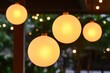 © Thi - Battery-Powered LED Decorative Lights Hanging Above a Festive Gathering, Creating a Soft, Inviting Glow.