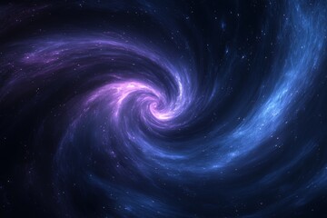 a swirling galaxy with shades of blue and purple, creating a sense of cosmic wonder.