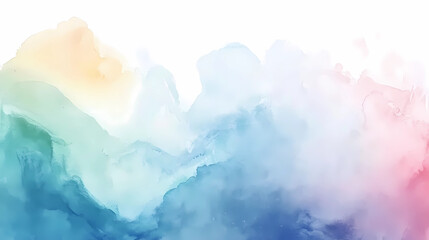 Wall Mural - bright colorful watercolor paint background texture