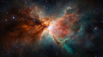 Wall Mural - The cosmic dance of celestial bodies in a vibrant galaxy