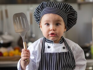 little child with spoon