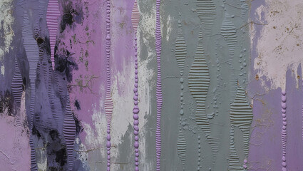 Sticker - Abstract Purple and Grey Textured Art