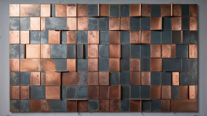 Wall Mural - Copper and Steel Wall Panel