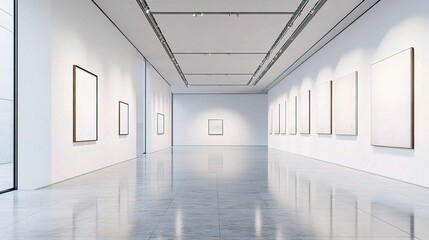 Canvas Print - Minimalist Art Gallery Interior View