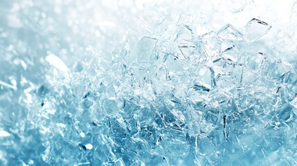 Wall Mural - sparkling ice crystals background, a frozen texture for winter designs
