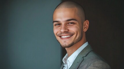 Canvas Print - Confident Man Smiling in Professional Attire