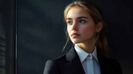 Poster - Young Professional in Soft Light Portrait