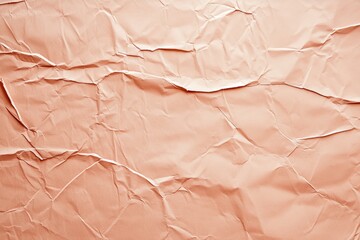 Poster - Crumpled Paper Texture in Soft Peach Color