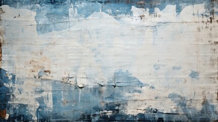 Poster - Textured Blue and White Abstract Background